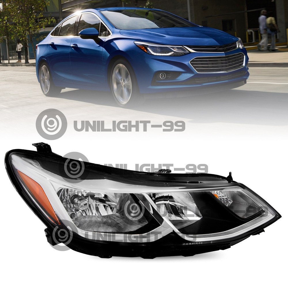 For 2016-2019 Chevy Chevrolet Cruze Right Passenger Side Halogen Headlight