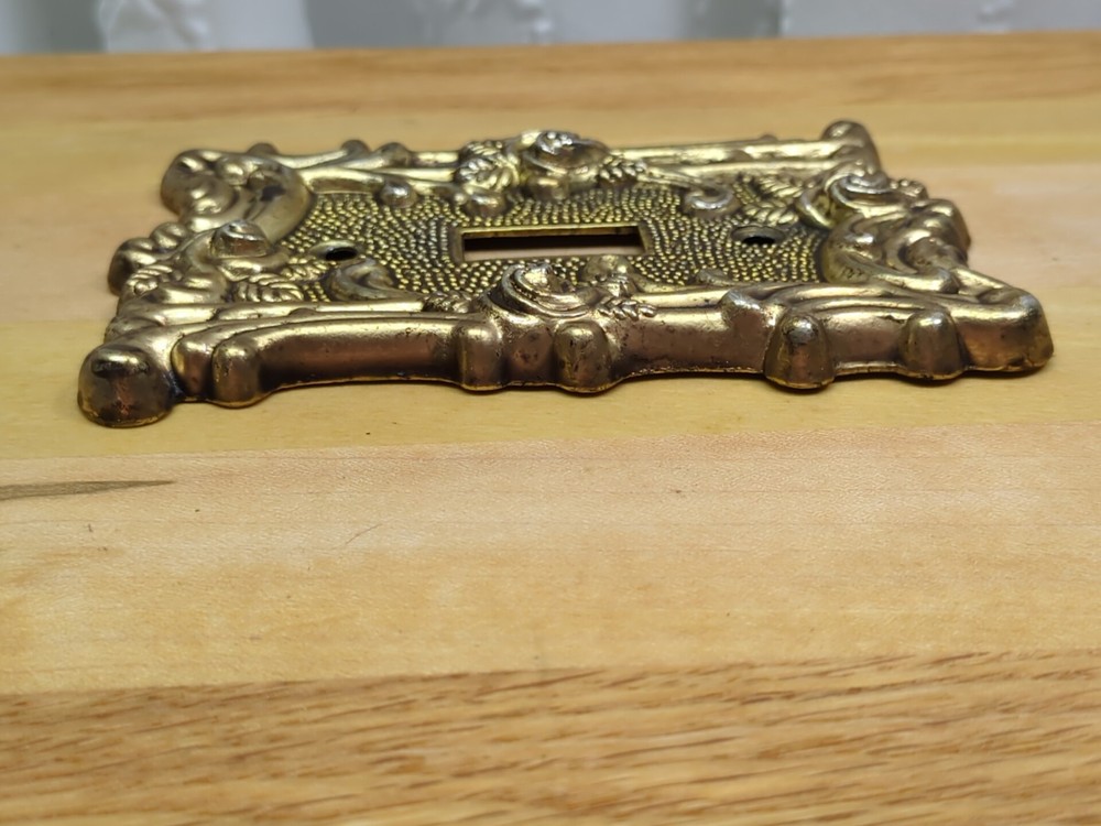Vintage AmerTac Brass Single Light Switch Plate