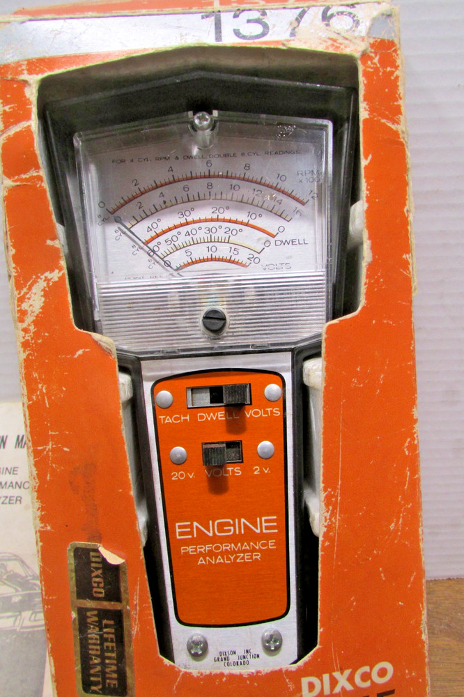 Vintage Dixon Inc Engine Performance Analyzer For Complete Engine System Testing
