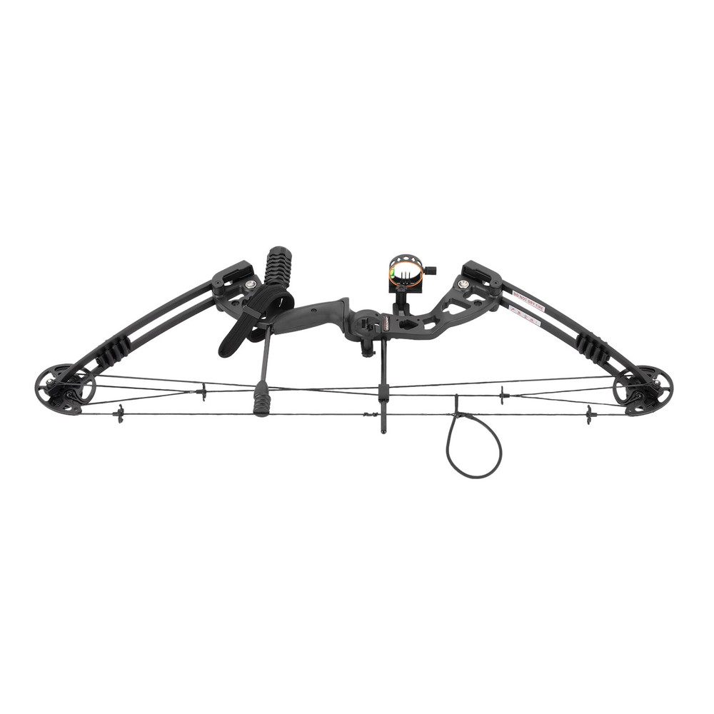 Black Right-Hand Compound Bow Kit for Beginners - Adjtable 30-55 lbs US~
