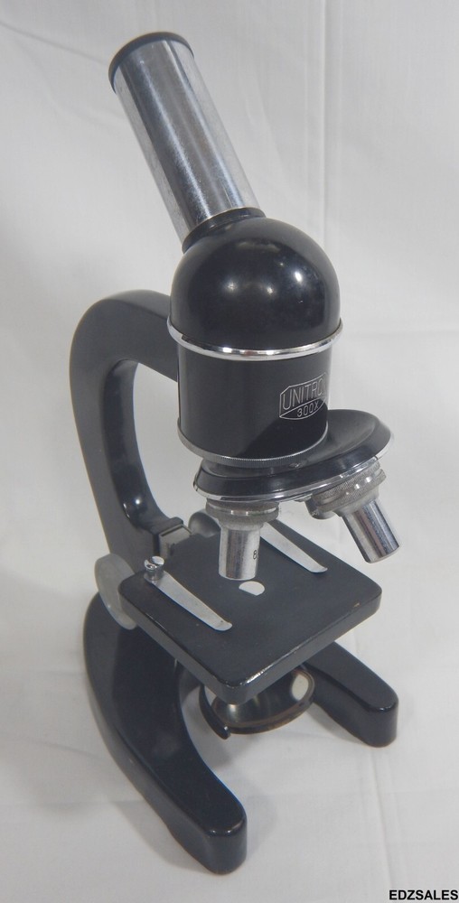 Unitron 300X Compound Microscope w/ 3 Objective Lenses