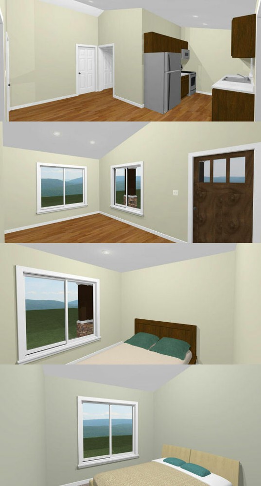 30x40 Duplex -- 2 Bedroom 1 Bath -- 1,200 sq ft -- PDF Floor Plan -- Model 4