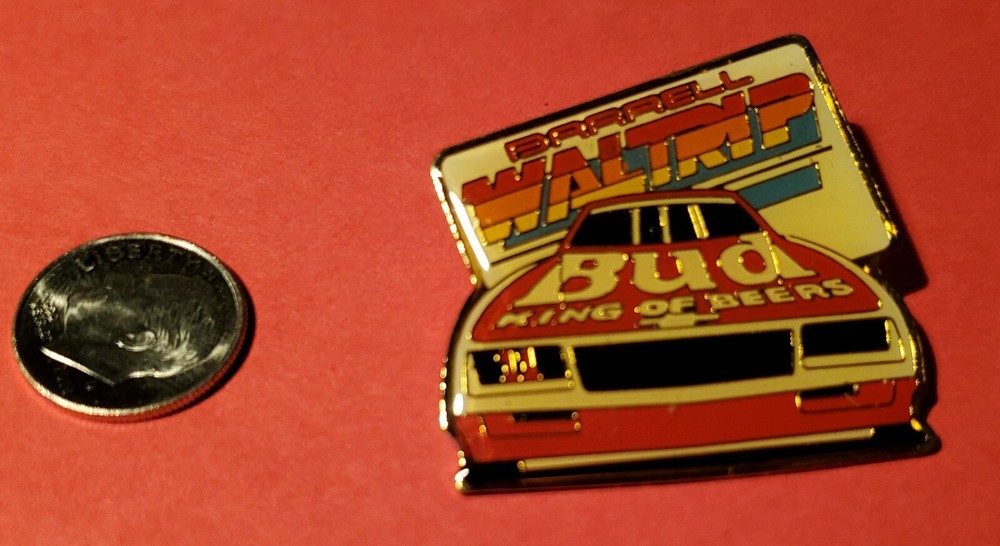 lot 2- Unopened Vintage Budweiser Darrell Waltrip Advertisement Pins
