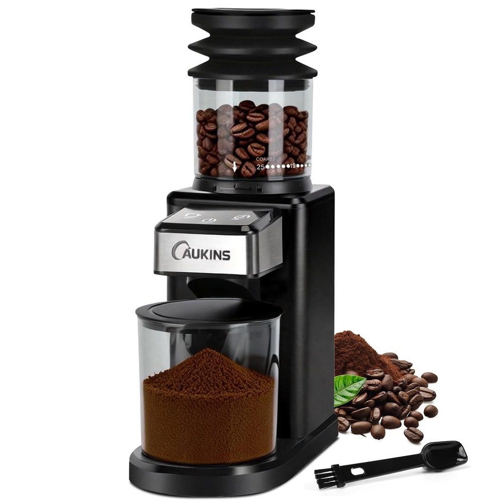 Electric Coffee Grinder for Home & Office: Automatic Conical Burr Coffee Grinder
