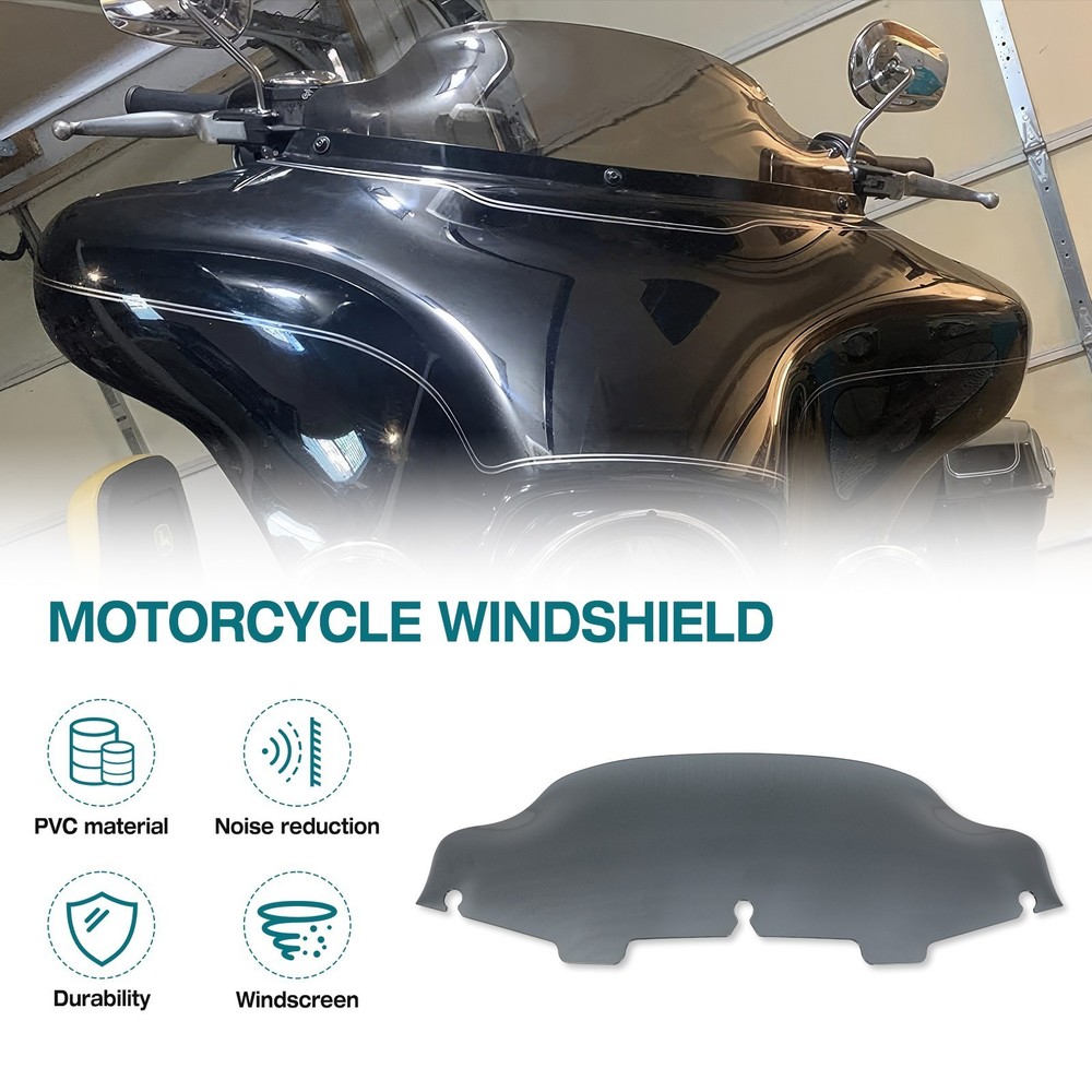 6" Wave Windshield Windscreen For Harley Street Electra Glide FLHX FLHT 96-2013