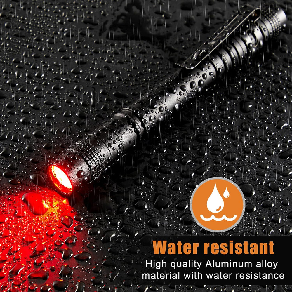 4 Pcs Red Light Flashlight Red LED Flashlight Pen Light Bright Torch for Night A