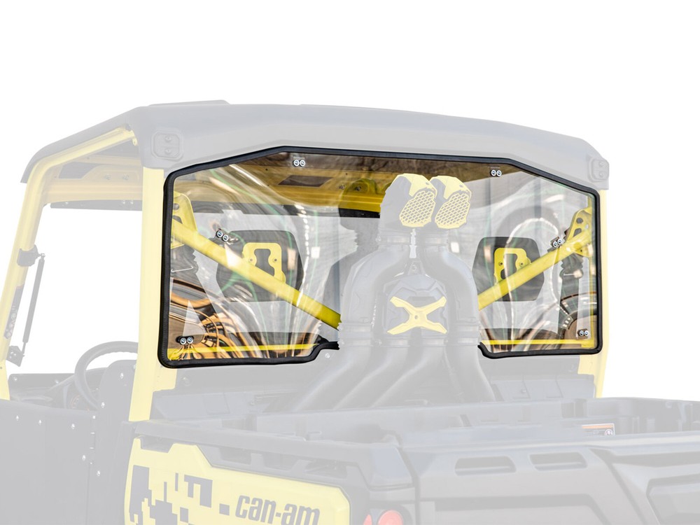 SuperATV Heavy Duty Lightly Tinted Rear Windshield for Can-Am Defender