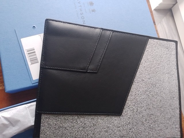 Smythson Bond Street Panama Leather Black A5 Writing Folio Folder & Notebook BN