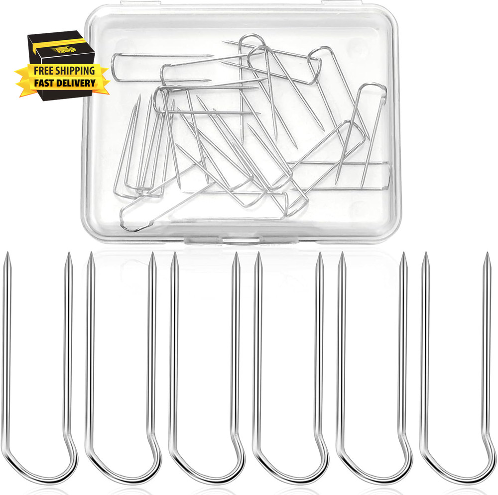 50-Piece Sewing U-Pins Double Blocking Fork Stainless Steel Multi-Use Pins for C