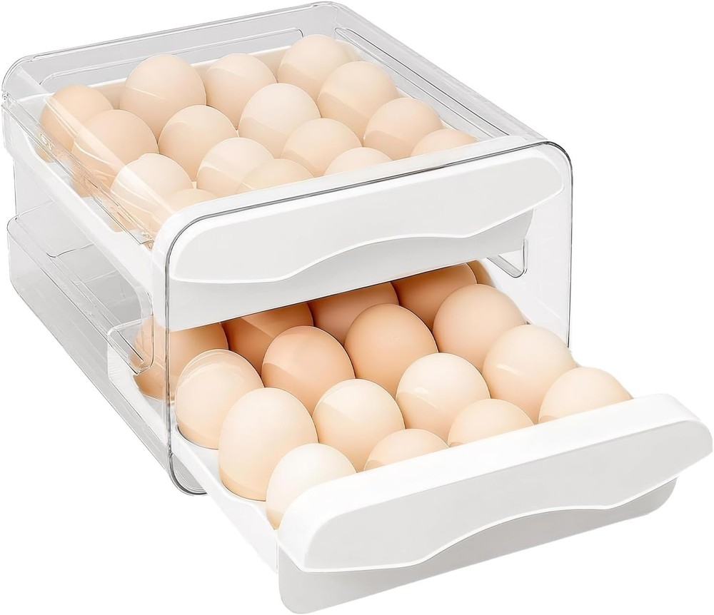 Refrigerator egg rack, egg container, egg storage box, double-layer transparent