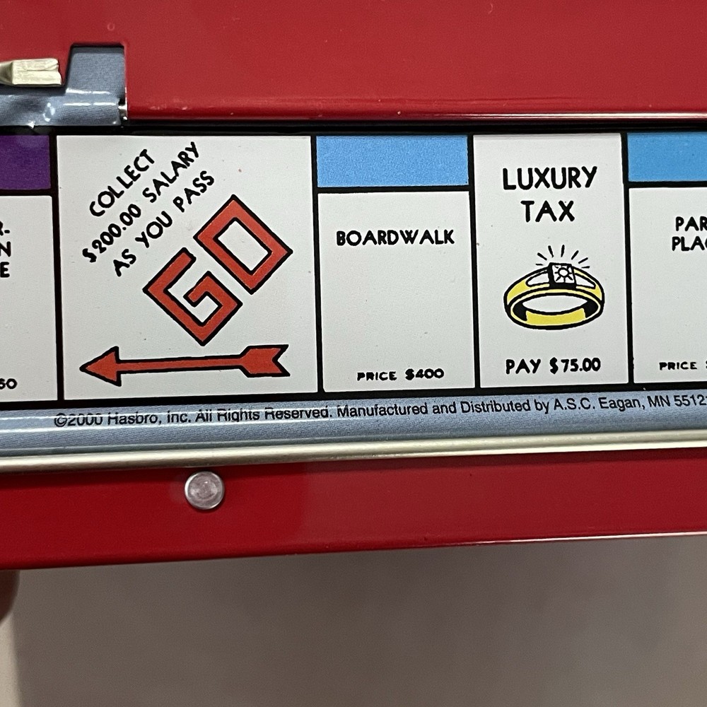 Monopoly 5.5" Tin Vintage Mini Lunch Box Hasbro * 2000