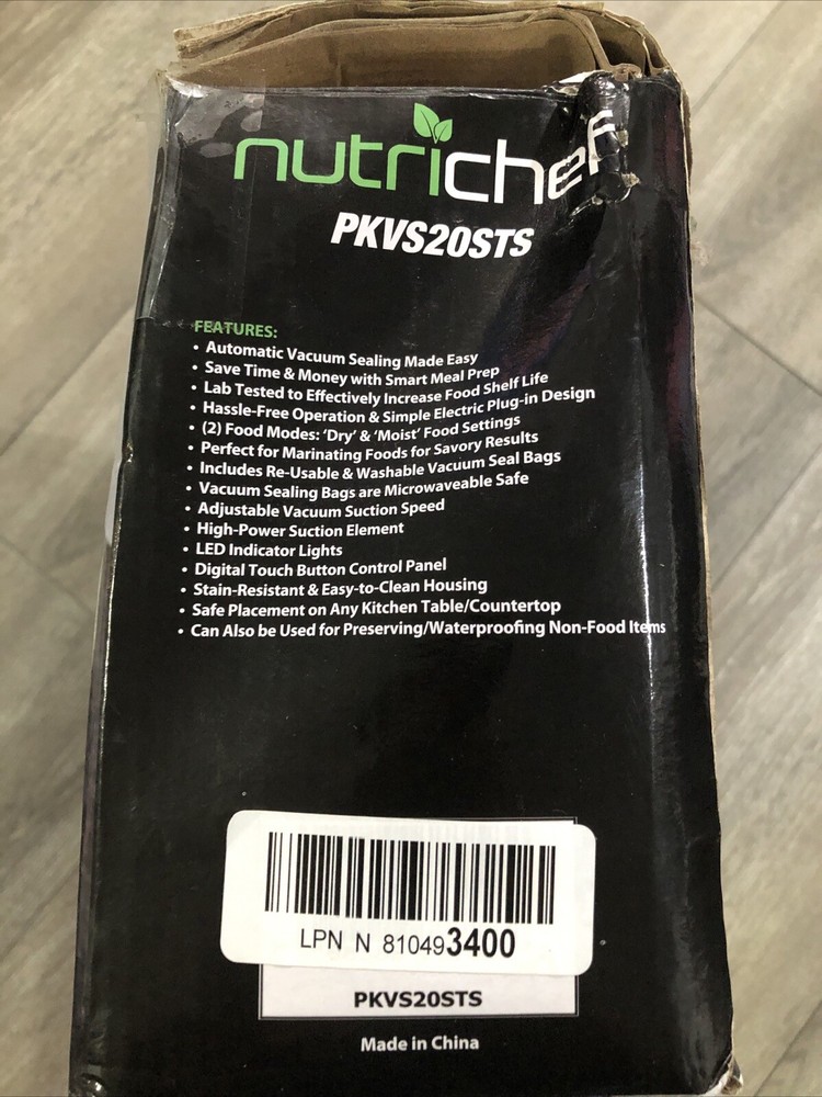 Nutrichef Automatic Vacuum Sealer System PKVS20STS
