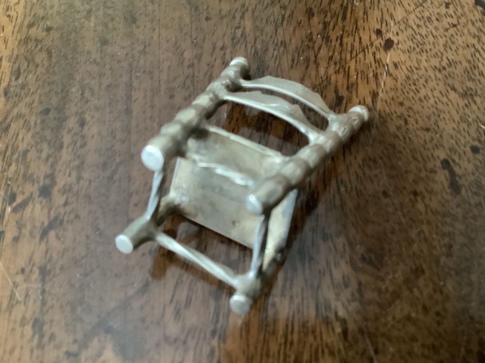 ANTIQUE NOVELTY SILVER MINIATURE CHAIRS