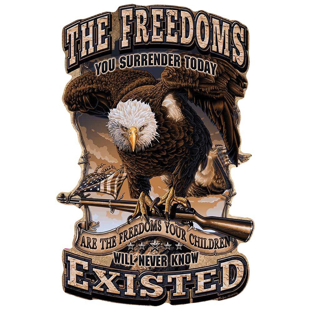 FREEDOM EXISTED METAL SIGN  (7090)