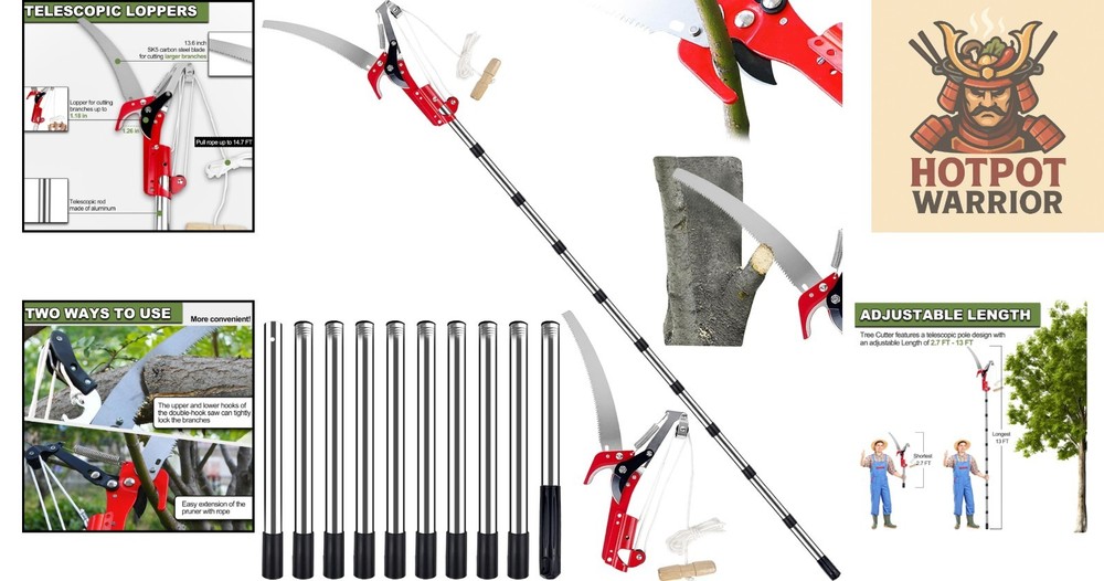 Versatile Tree Trimmer with Detachable Blade – Ideal for Every Garden