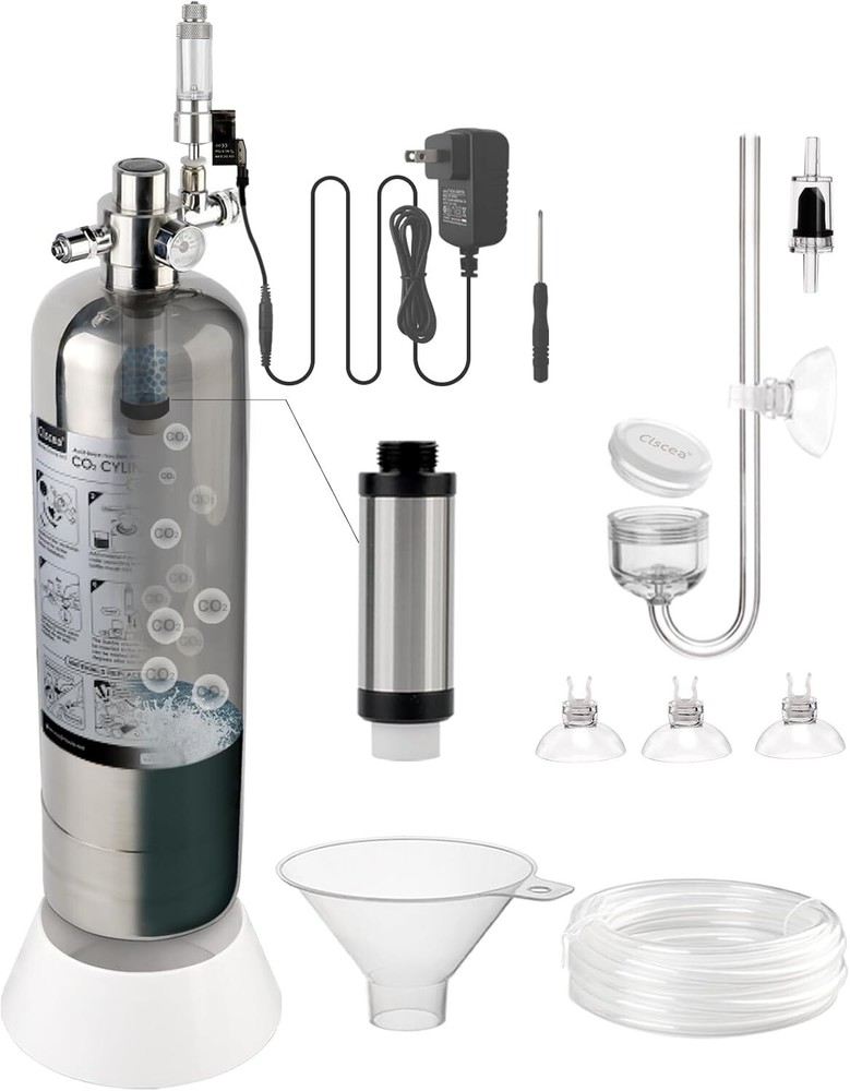 Aquarium CO2 Generator Kit Double Pressurization Enhanced Version Max for 400...