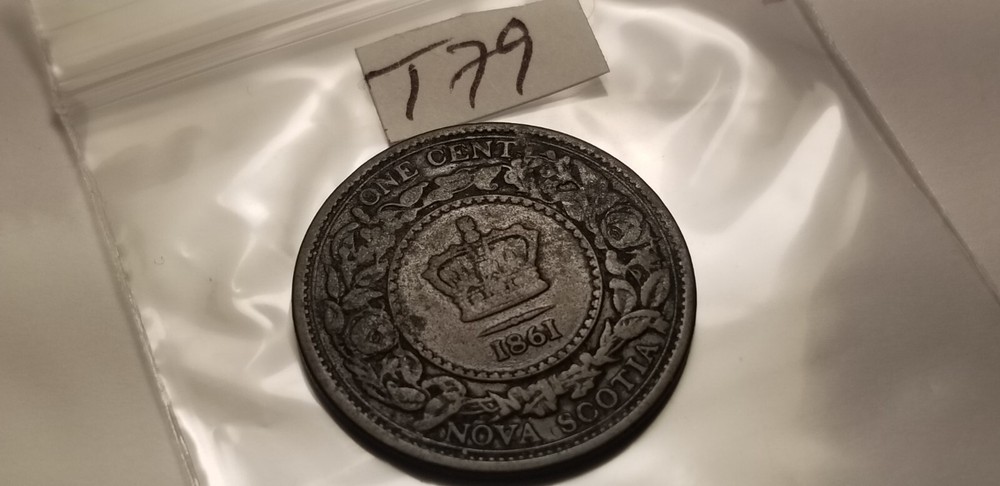 1861 Nova Scotia Canada Large Cent Ids114.