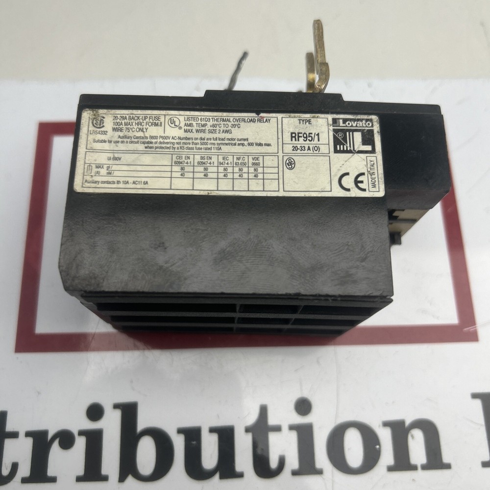 LOVATO THERMAL OVERLOAD RELAY RF95/1