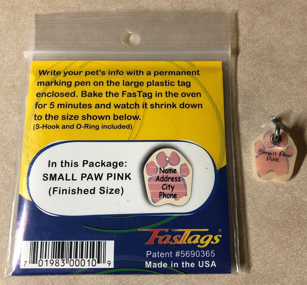 FasTags, the tag that shrinks "Small Paw Pink"