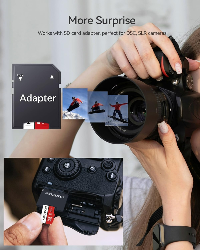 32GB Micro SD Card 5 Pack, Class 10 Microsdhc Flash Memory Card with Adapter UHS