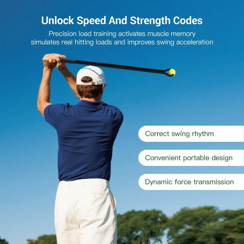 Rope Golf Swing Trainer Black