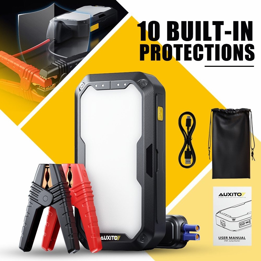 Multi-functional Emergency Car Starter Fast-Charging 12V 10400mAh Portable USB P