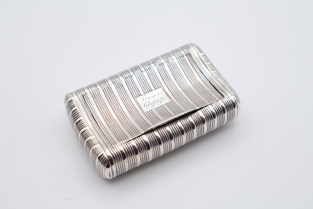 Quality Antique Solid Silver Large Snuff Box Hallmarked Birmingham C.1800