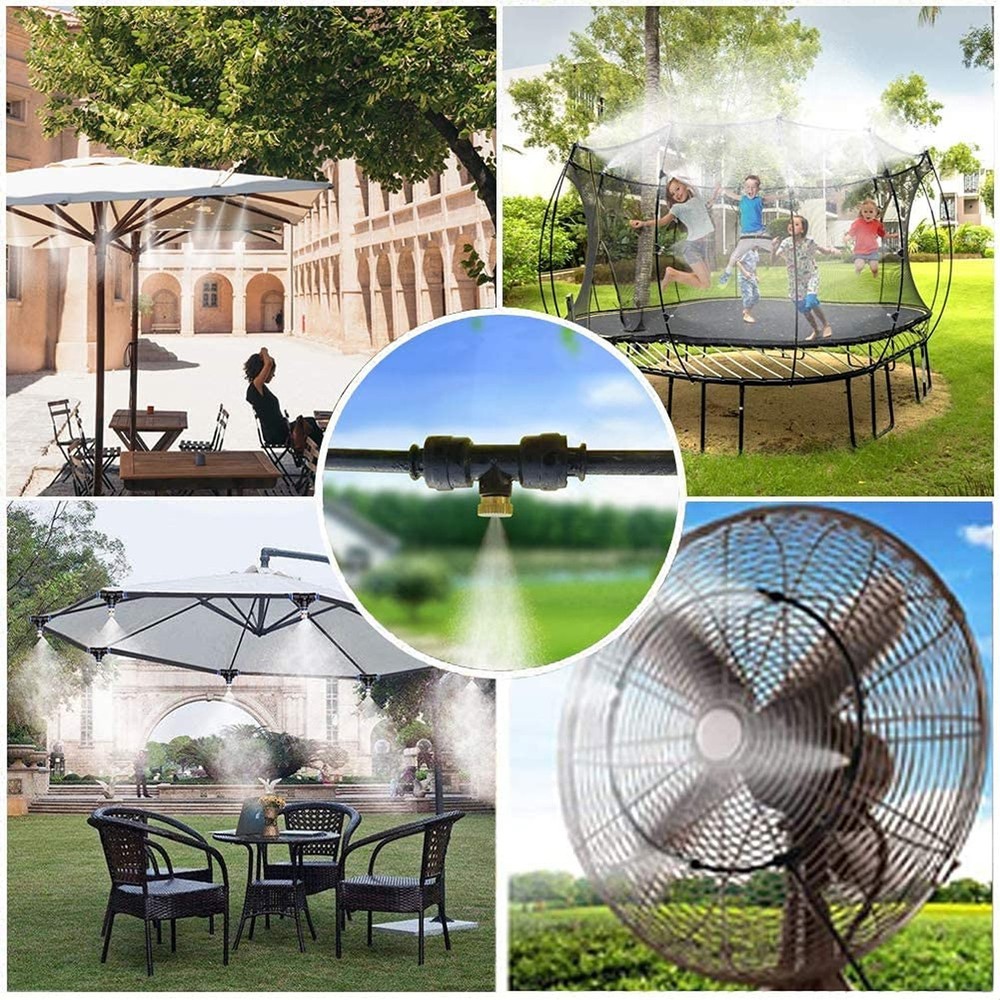 GLANT Misting Cooling System, 26FT (8M) Misting Line + 9 Brass Mist Nozzles +...