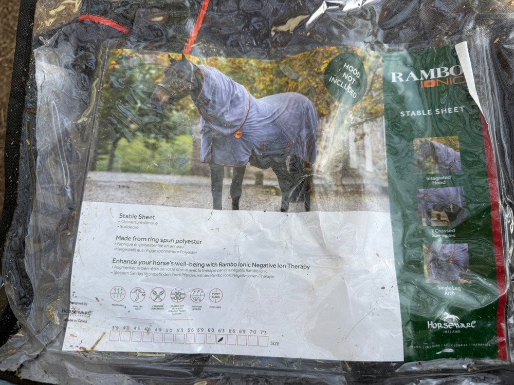 Rambo Ionic Fleece Lined Stable Sheet- 75”