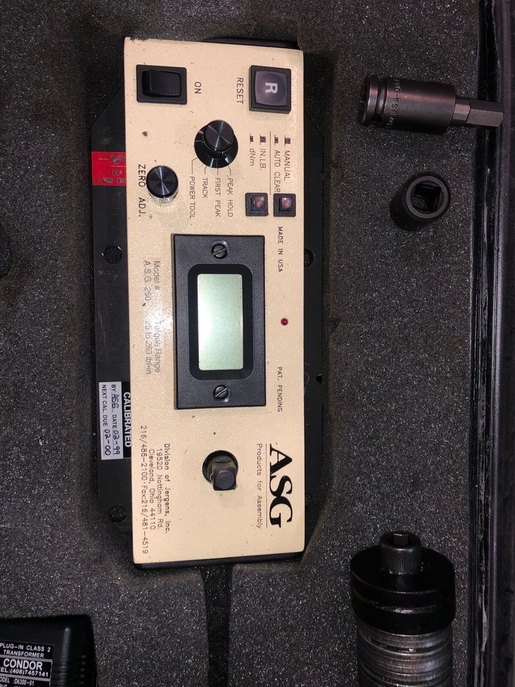 ASG 250 TORQUE RANGE 25 - 250LBF IN TORQUE ANALYZER