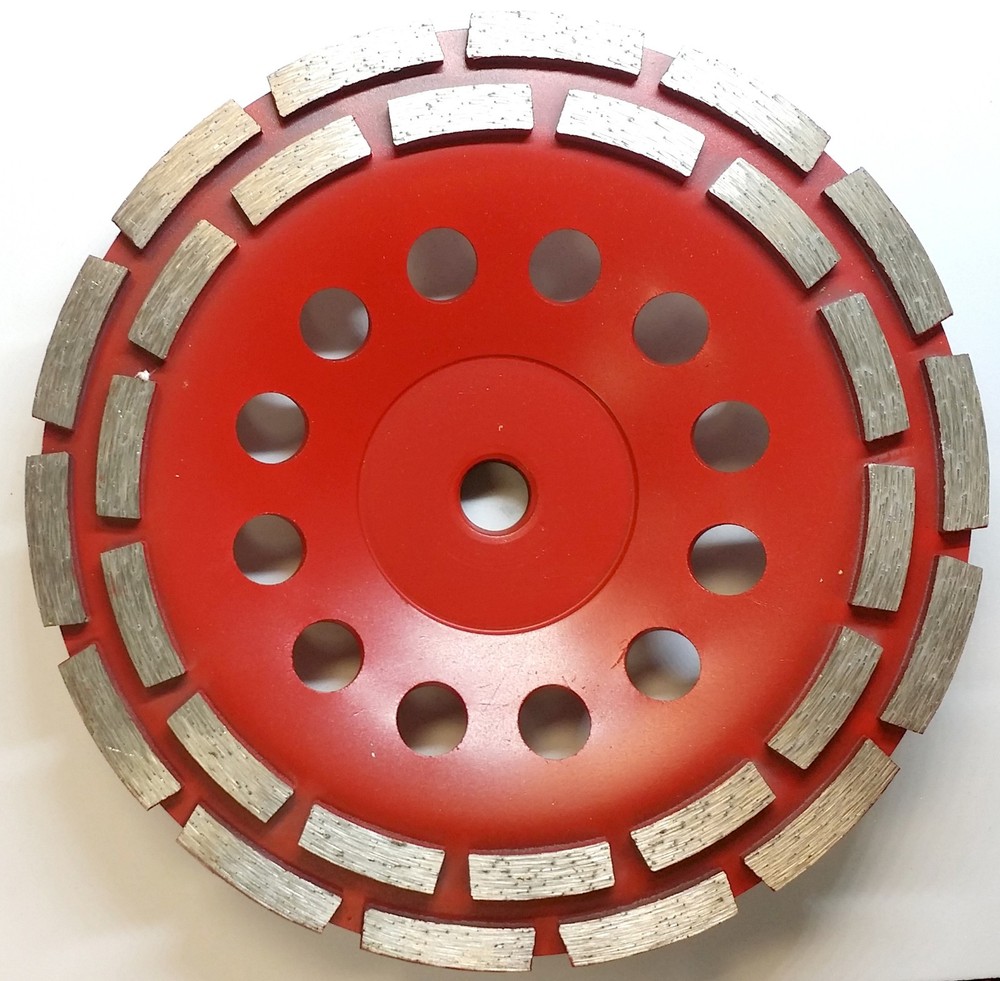 7" Double Row 5/8-11 Thread Concrete Diamond Grinding CUP Wheel Disc Grinder