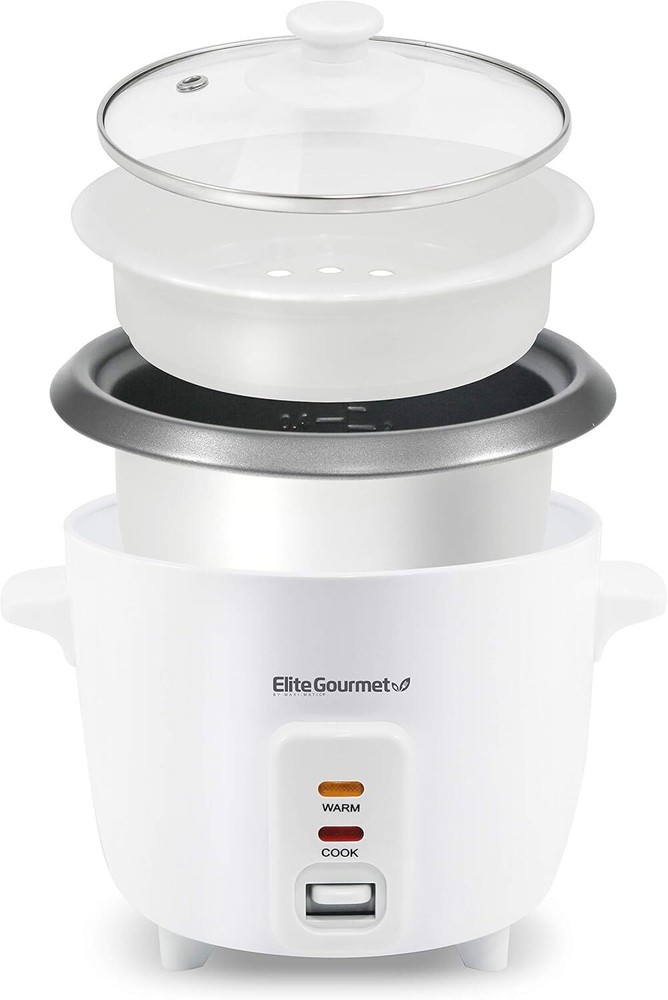 Rice cooker with non-stick interior and keep warm function