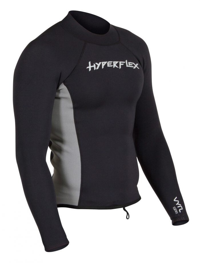 HYPERFLEX Men's 1.5mm VYRL Surf Jacket - BLK - XXL - NWT