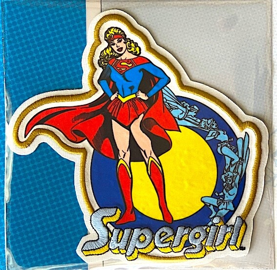 SUPERGIRL PATCH on INFO CARD ~ from Willabee & Ward ~ DC COMICS PATCH COLLECTION