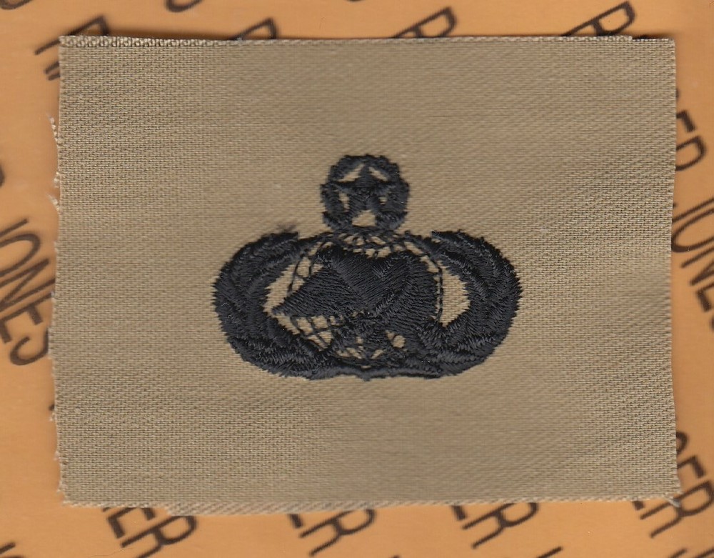 USAF Air Force Master Logistics Qualification Desert DCU badge patch