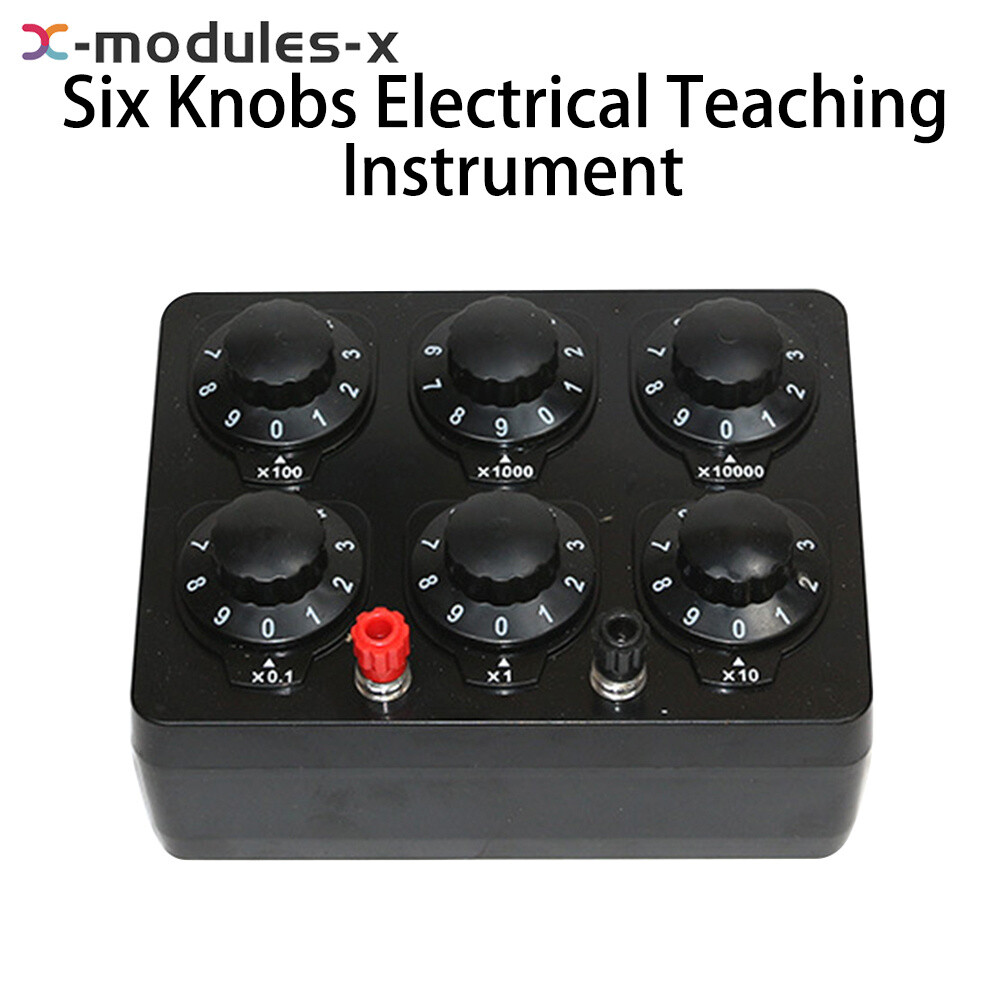 0-99999Ohm Simple Resistance Box 6knobs Resistor Electricity Teaching Instrument