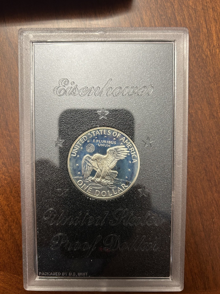 1971-S Silver Proof Eisenhower Dollar - "Brown Ike" - OGP