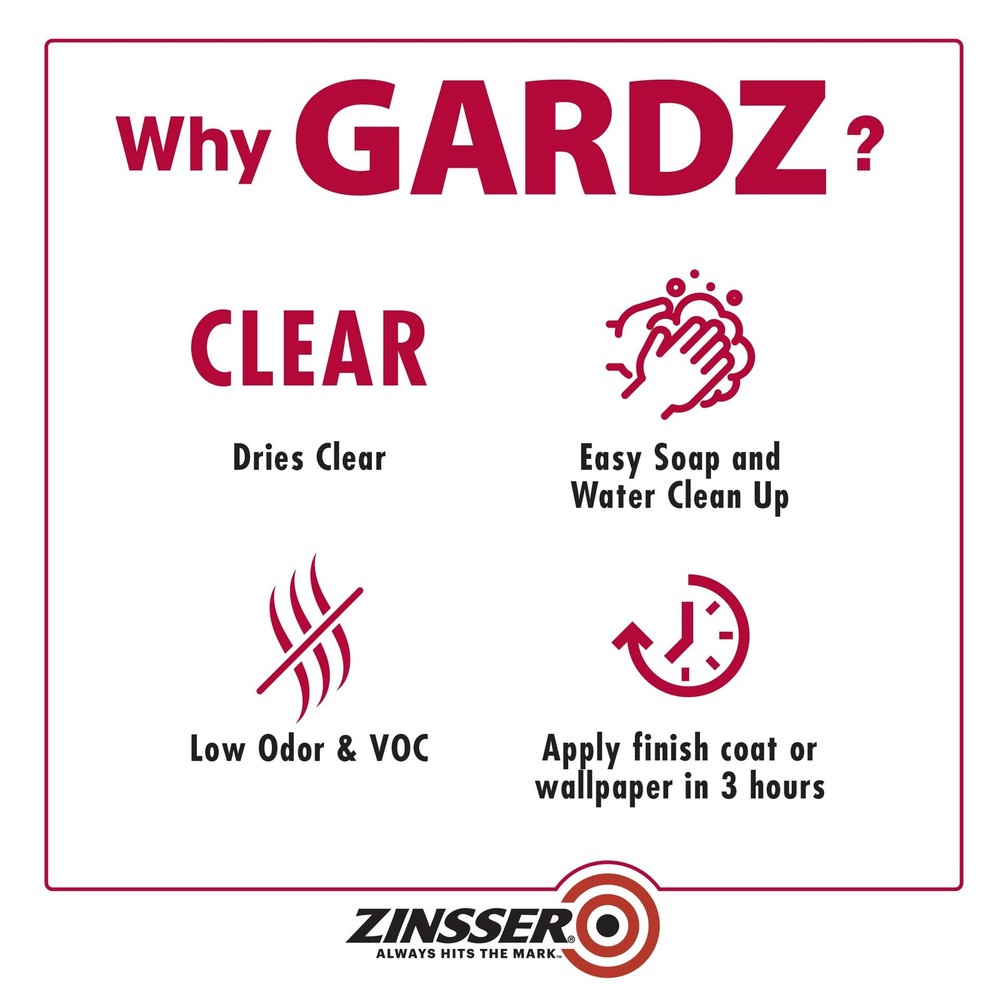 qt 02304 Clear , Gardz WaterBased Problem Surface Sealer