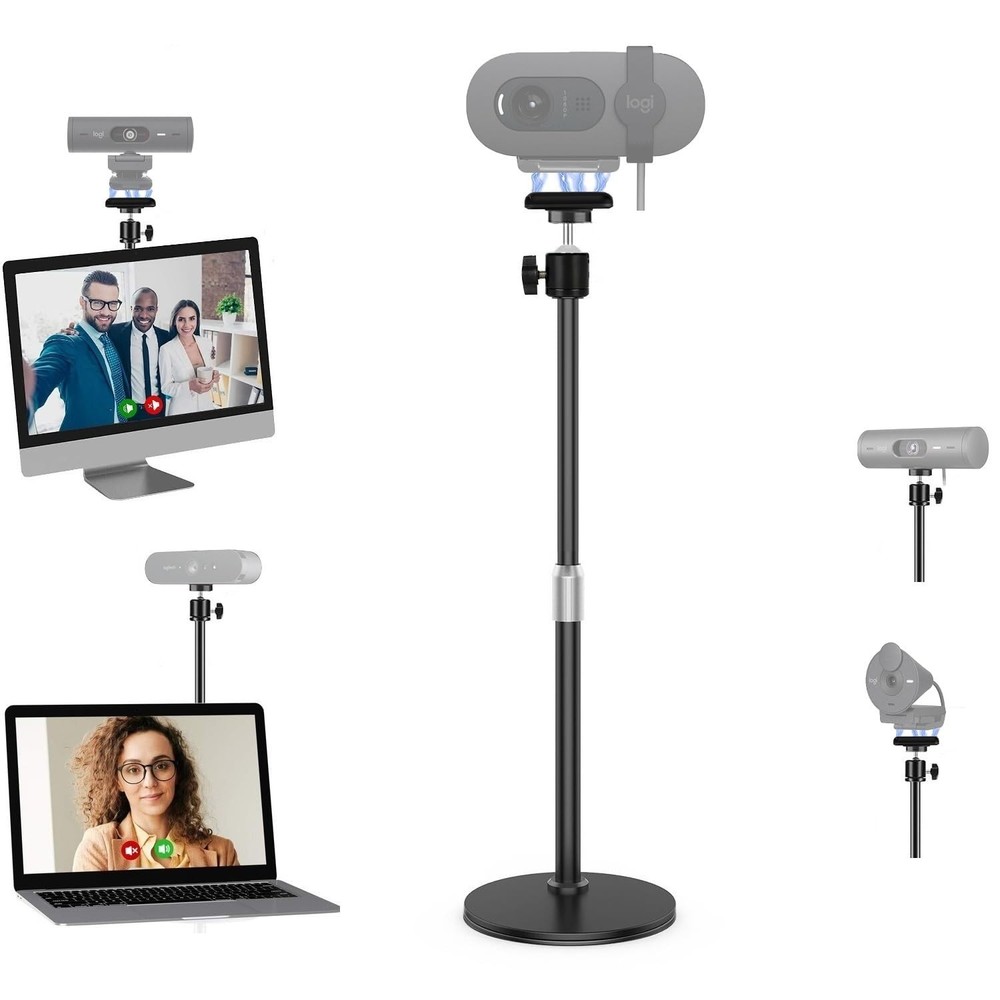 Magnetic Webcam Light with Stand,10 Inch Ring Light with Adjustable Desktop M...
