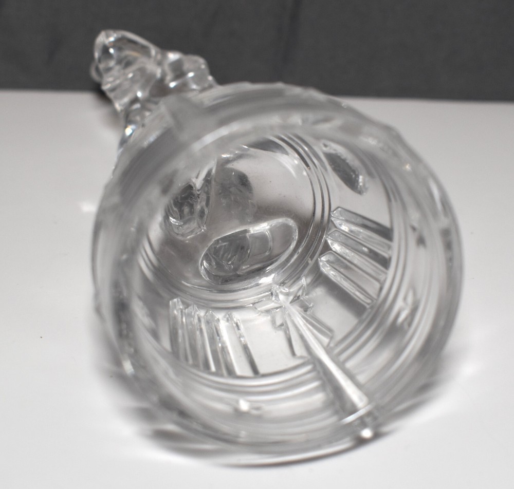 RARE Vintage Clear Glass Baseball Player Batter Candy Container
