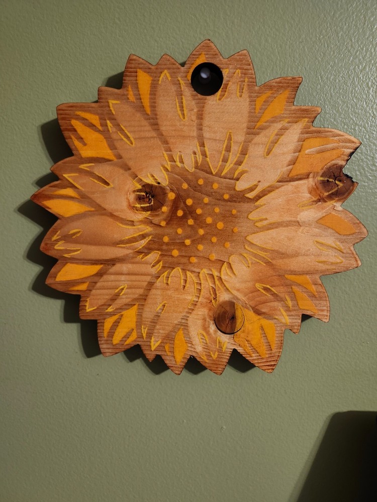 Woodcrafted Sunflower cutting / decorative board