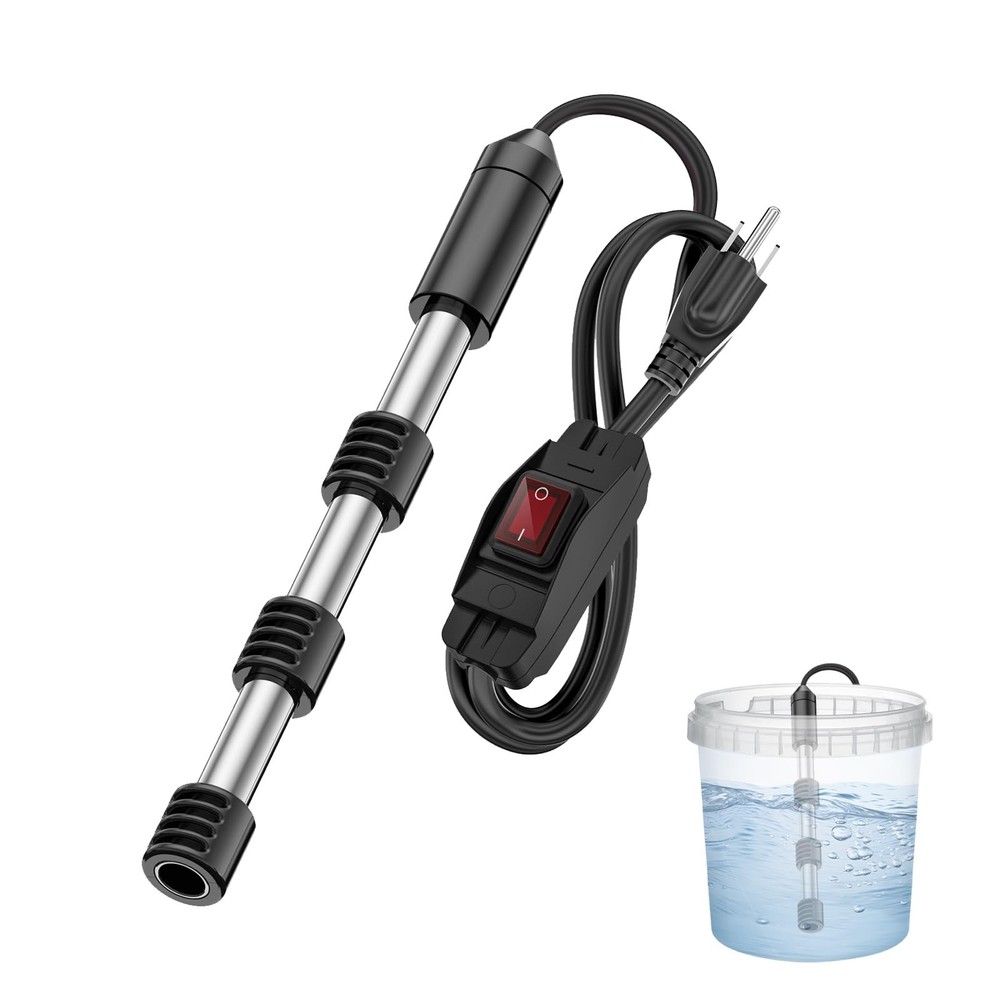 2000W Immersion Bucket Heater, Bathtub Heater, Heat 5 Gallons of Water in Min...