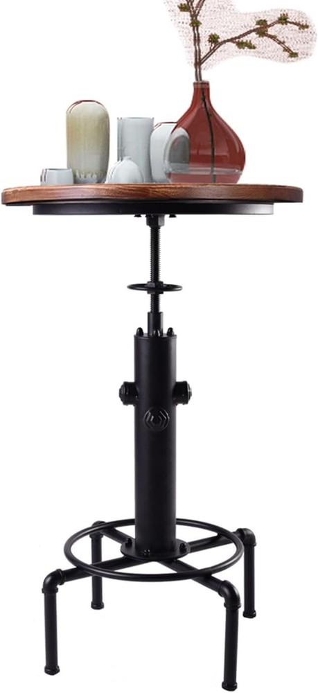3-Piece Bar Table (32.3"-36.2") & 2 Bar Stools (23.6"-29.5") Set for Pub Kitchen