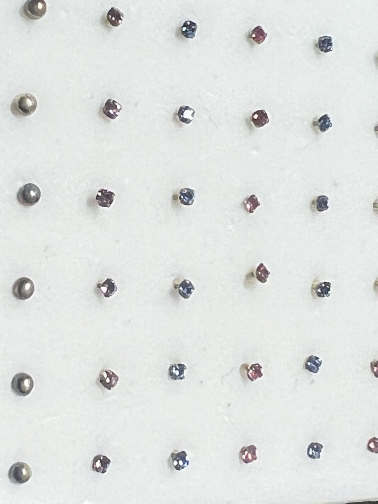 .925 Sterling Silver Nose Studs, (Small Tiny ) ~