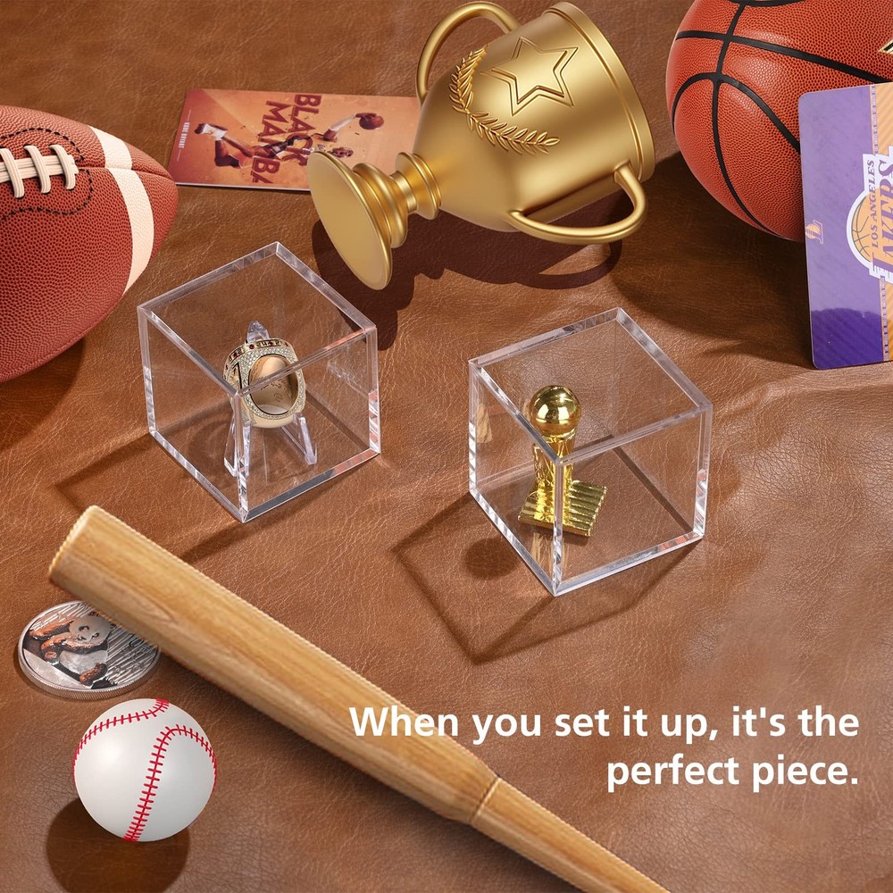 Foboull Championship Ring Display Case, Acrylic Box and Transparent