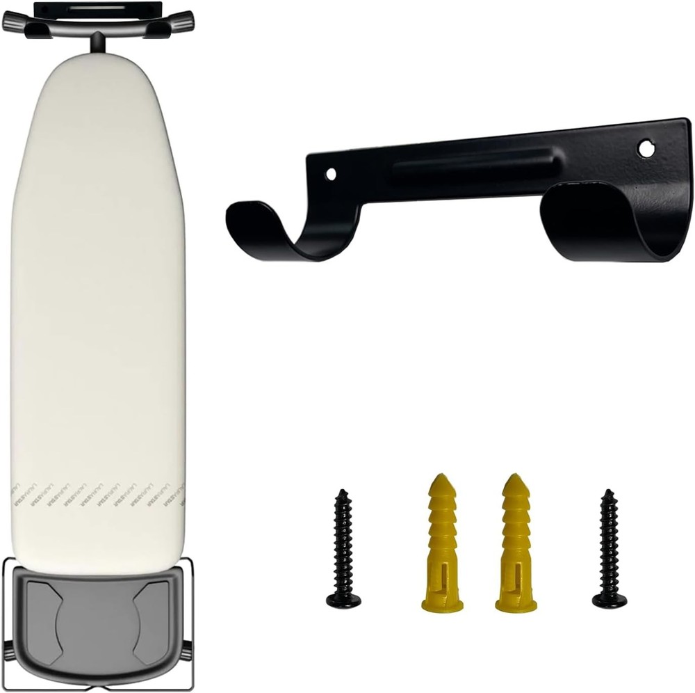 Ironing Board Wall Hanger Organizer Rack Space-Saving Laundry Room Holder