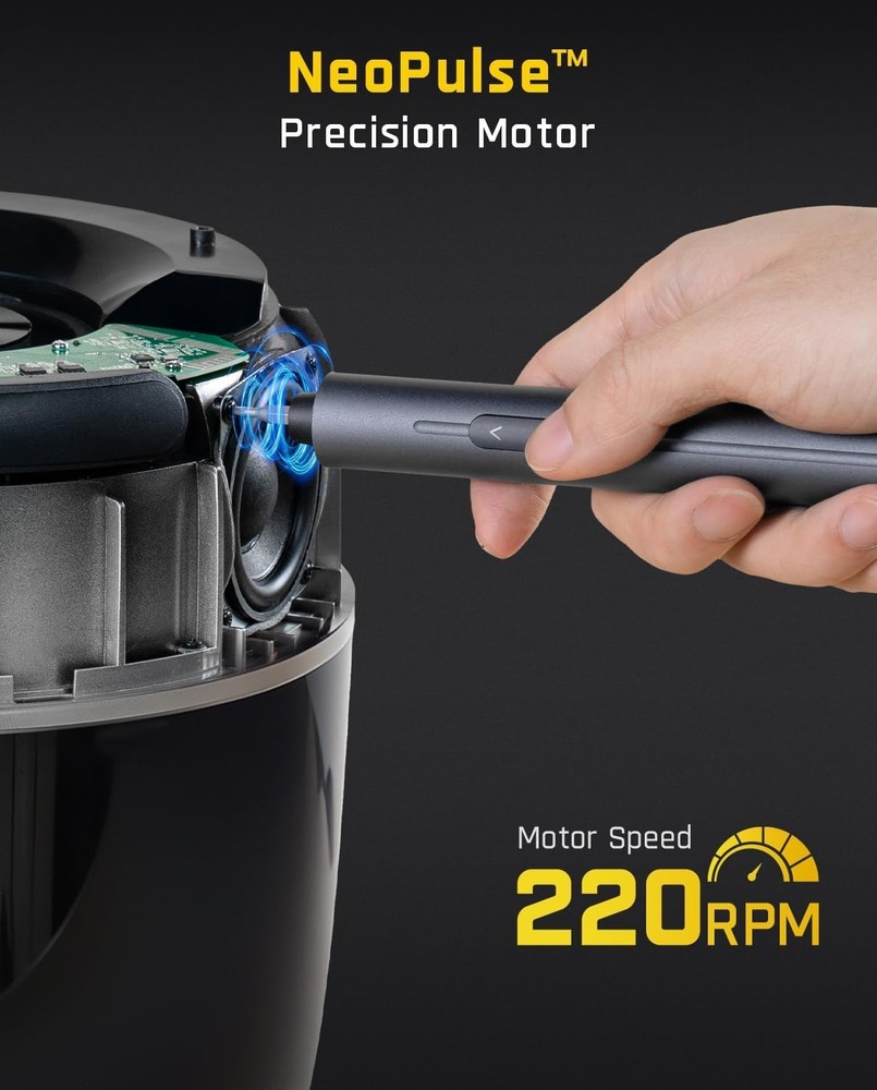 Precision Electric Screwdriver - Mini Size, 3 Torque Settings, USB-C Charging