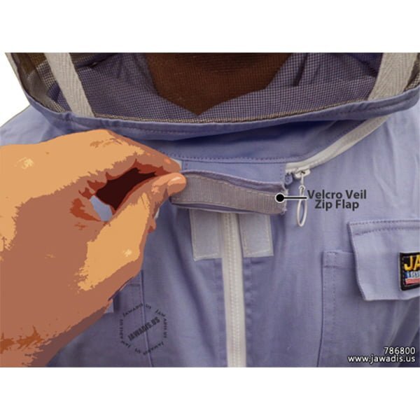 Purple Beekeeper Suit Medium - Removable Veil, Durable Design