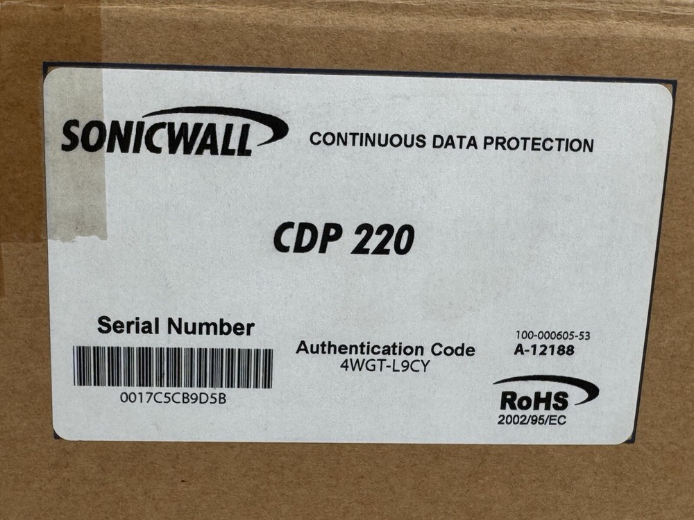 SonicWALL CDP-220 APL16-06B Continuous Data Protection Security Backup Unit