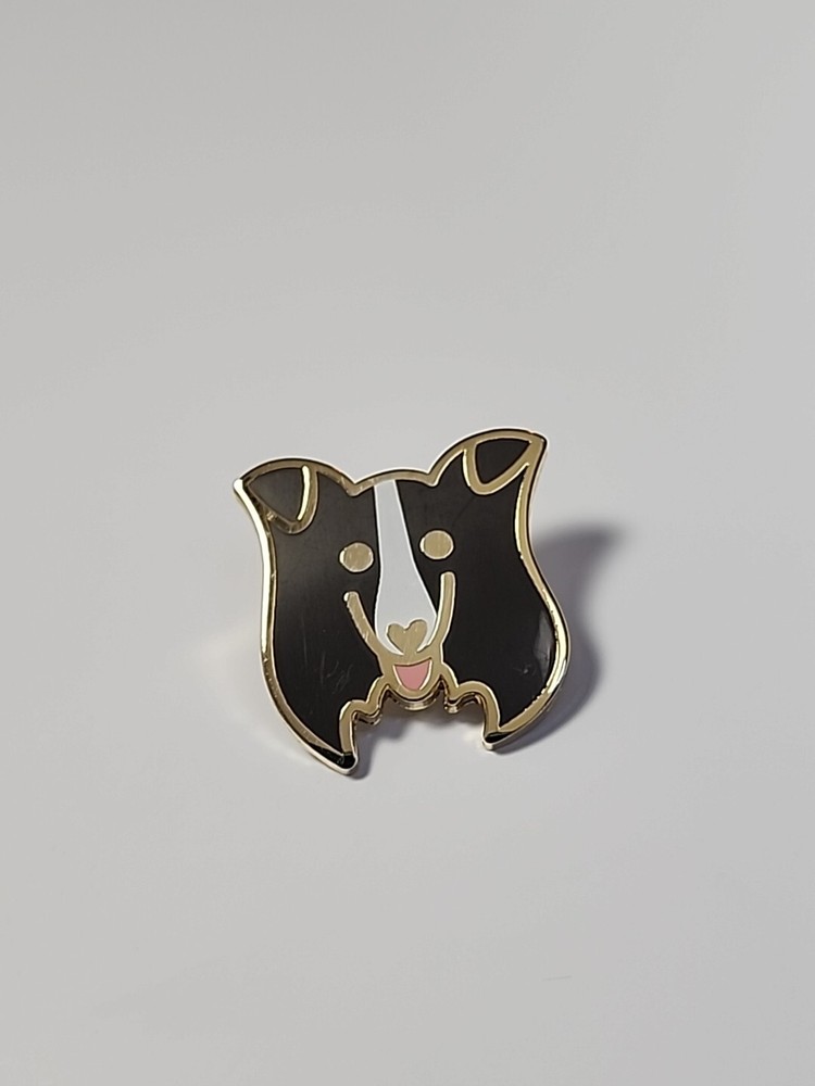 Collie Dog Face Lapel Pin Canine